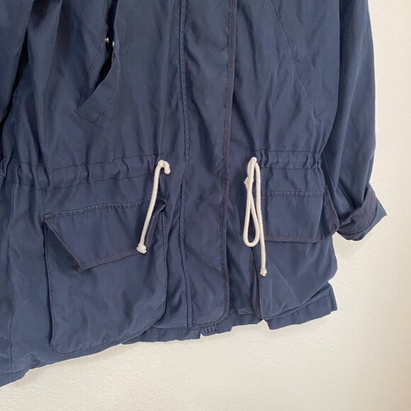 Abercrombie & Fitch Navy Cinched Waist Utility Anorak Jacket Size Small - Picture 4 of 9